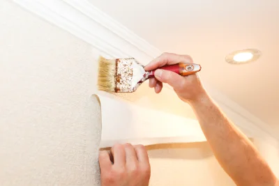 Pose de papier peint à Guimps — revêtements muraux et toiles de verre